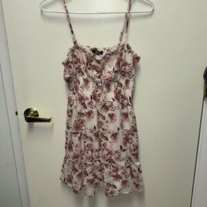 Adorable pink and cream summer dress, new without tags, never worn!
